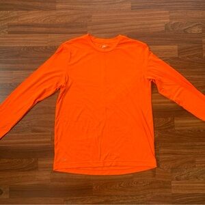 Athletic Works Men’s Long Sleeve T-Shirt Sz M (38-40) Orange Visibility RN 52469